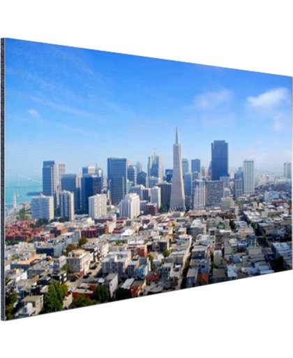 Luchtfoto van San Fransisco Aluminium 120x80 cm - Foto print op Aluminium (metaal wanddecoratie)