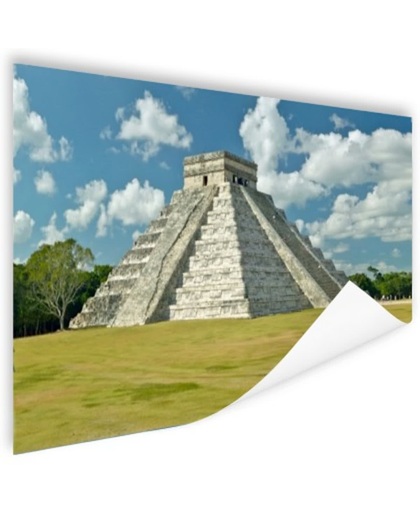 Maya Piramide van Kukulkan  Poster 60x40 cm - Foto print op Poster (wanddecoratie)
