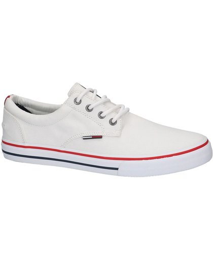 Tommy Hilfiger - Core Material Mix Sneaker - Sneaker laag sportief - Heren - Maat 41 - Wit - 100 -White
