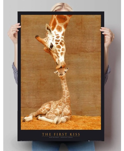 Reinders Poster First Kiss - giraffe - Poster - 61 × 91,5 cm - no. 7992