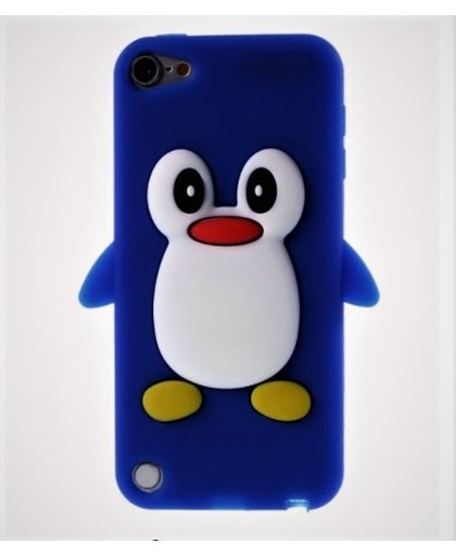 ipod touch 5 / 6 hoesje - pinguin - donkerblauw - softcase