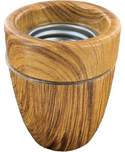 Lamphouder E27 Porselein - Kleur donker hout