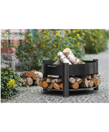 COOKKING vuurschaal met houtvoorraad 70 cm (excl hout) ook geschikt als BBQ