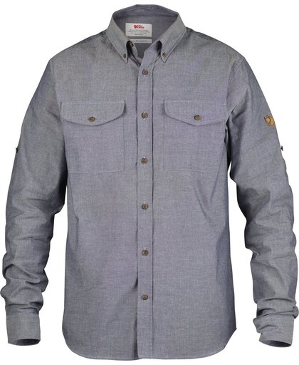 Fjallraven Ovik Chambray Shirt - heren - blouse lange mouwen - XXL - grijs