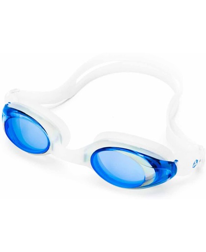 #DoYourSwimming - Zwembril incl. transportbox -  Barracuda  - anti-fog systeem, krasbestendige glazen met ge ntegreerde UV-bescherming  - Vanaf ca. 12 jaar & volwassenen - wit/blauw (Glas)