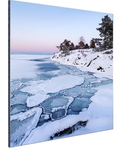 Bevroren zee Aluminium 20x30 cm - Foto print op Aluminium (metaal wanddecoratie)