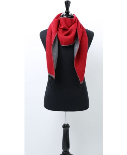 Tweekleurige sjaal, Kleur Rood