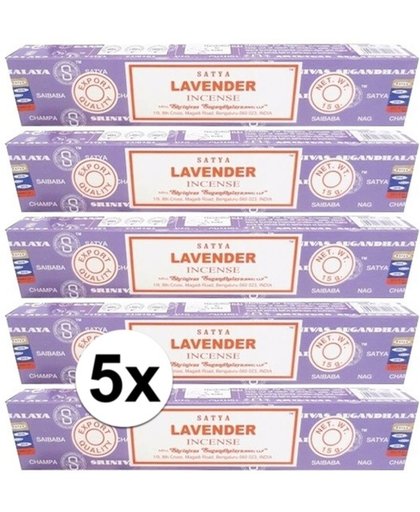5x Nag Champa wierook Lavender 15 gram