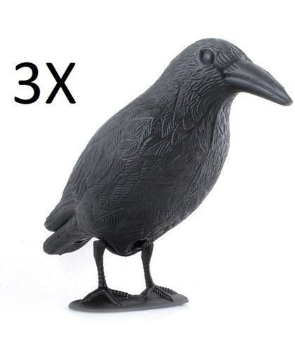3X XL Duivenverjager Kraai - Plastic Duiven Vogelverschrikker - Duivenwering - Vogelverjager