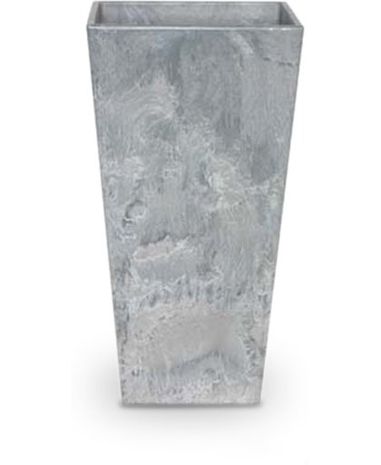 Artstone Plantenbak ELLA - licht grijze steen-optiek - 26*26*49 cm
