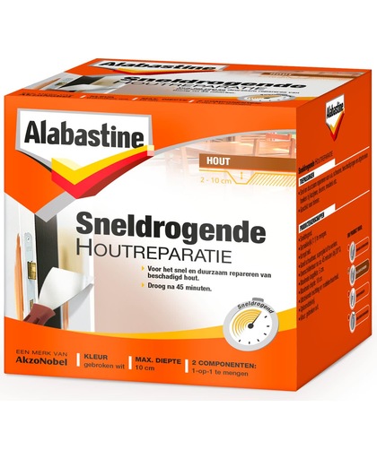 Alabastine Sneldrogende Houtreparatie 500Gr (2 X 250 Gr)