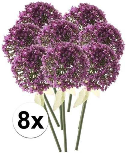 8x Roze/paarse sierui kunstbloemen 70 cm