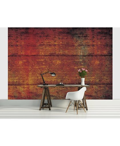 Fotobehang Papier Industrieel | Oranje, Bruin | 254x184cm