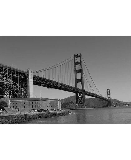 San Francisco Behang | Oud schot van de brug van San Francisco | 375 x 250 cm | Extra Sterk Vinyl Behang