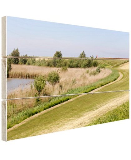 Natuurgebied in Europa Hout 80x60 cm - Foto print op Hout (Wanddecoratie)