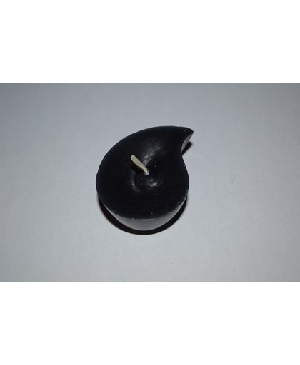 Zwarte Drijfkaarsen model Druppel (yin yang) set van 40