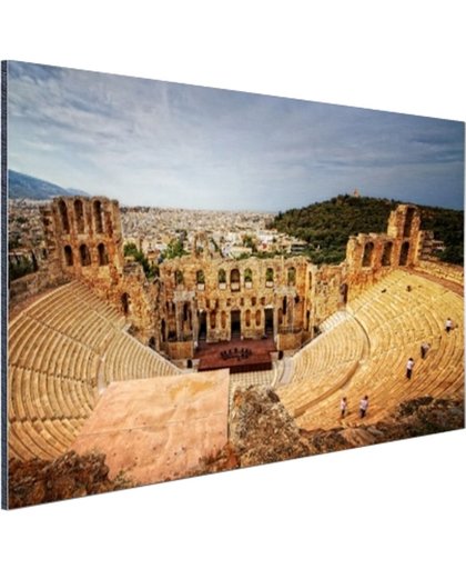 Oude ruïnes van het Griekse amfitheater Aluminium 120x80 cm - Foto print op Aluminium (metaal wanddecoratie)
