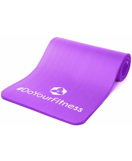 #DoYourFitness - Fitness mat - meerdere varianten en dikten verkrijgbaar - non-slip, duurzaam, huidvriendelijk, slijtvast - 181 x 61x 1,5cm - violet