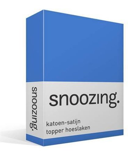 Snoozing - Katoen-satijn - Topper - Hoeslaken - Eenpersoons - 90x200 cm - Meermin