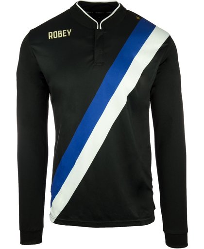 Robey Shirt Anniversary LS - Voetbalshirt - Black/Royal Blue/White - Maat 140