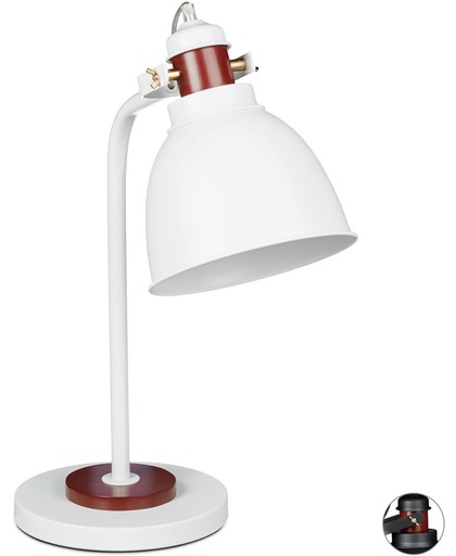 relaxdays bureaulamp GLOCCA - tafellamp metaal - lamp - modern - nachtlamp