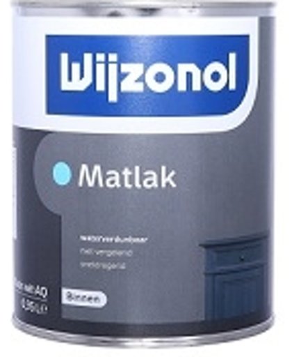 Wijzonol Matlak DHZ Acryl RAL9005  Gitzwart 1 Liter