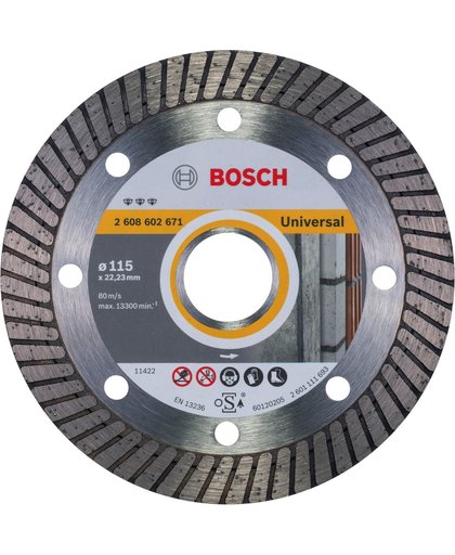 Bosch - Diamantdoorslijpschijf Best for Universal Turbo 115 x 22,23 x 2,2 x 12 mm