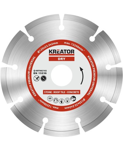 Kreator KRT082102 Diamantschijf Ø125 mm - Premium - steen/beton/dakpan