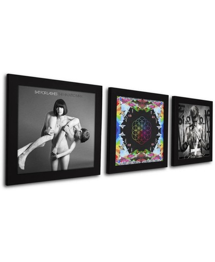 LP vinyl wissellijst frame - fotolijst zwart