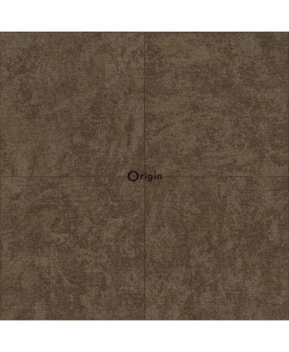 zijdedruk eco texture vlies behang steen bruin - 347412 van Origin - luxury wallcoverings uit Identity