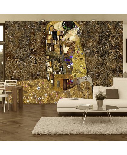 Fotobehang - Klimt inspiration: Gouden kus