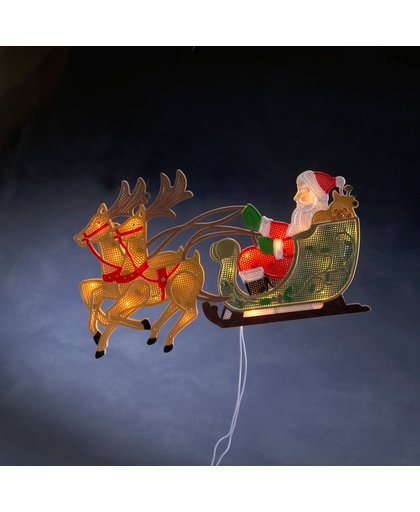 Konstsmide - Silhouet rendier kerstman 230V 20x - warmwit