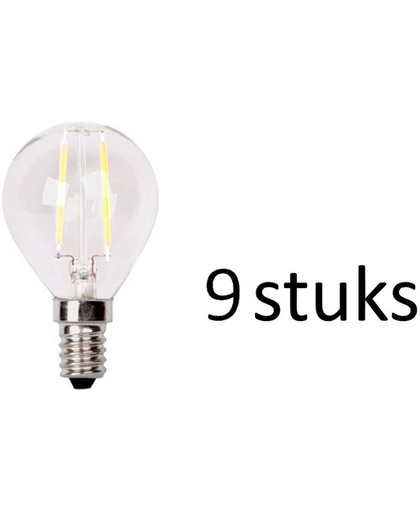 LED lamp 2W E14 Kogel | XQ1405 set van 9 stuks