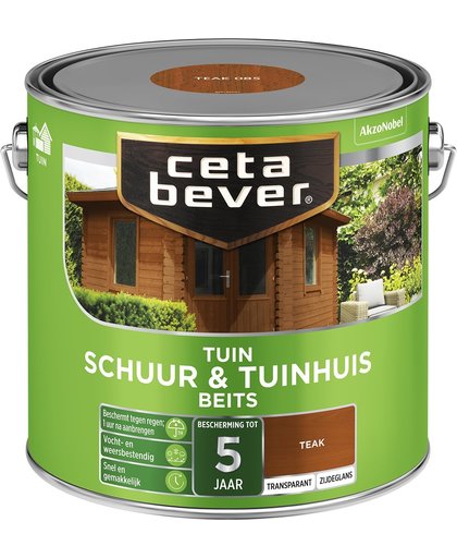 Cetabever Transparante  Schuur & Tuinhuis Beits - 085 Teak - 2,5L