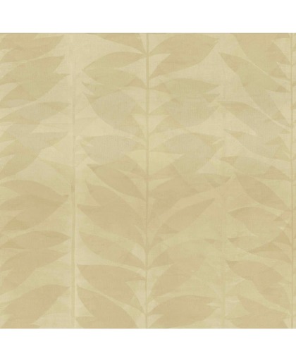 Botanical bladeren beige behang (vliesbehang, beige)