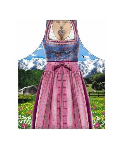 Bavarian Frau - Traditionele Klederdracht - Lederhose-Dirndl - Grappig Leuk Tirol Tiroler Schort Keukenschort