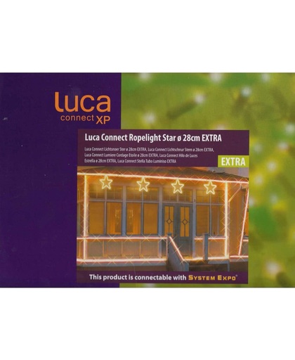 Luca Lighting - Ster extra Luca Connect XP diameter 28 cm met 36 lampjes - Warm wit