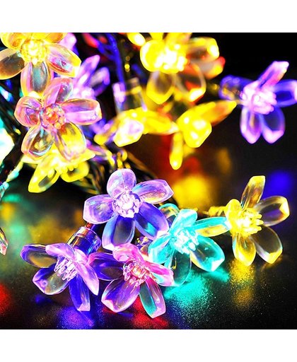 8-10LM 50 LED Water Resistant Tech Solar String Lights Outdoor Flower Garden Light Multi Color Blossom Lighting for Christmas / Garden Indoor Wedding Party(Colorful Light)