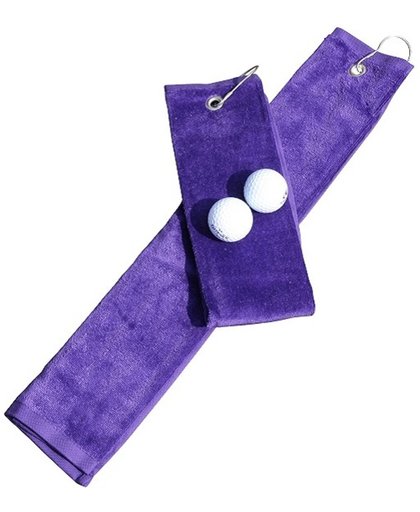 A&R Golf Handdoekje DeLuxe Velours Purple 400 gram - set 5 stuks