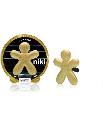 Mr&Mrs Fragrance Niki Luchtverfrisser - Voor Auto - Incl. Refill Gold Wood