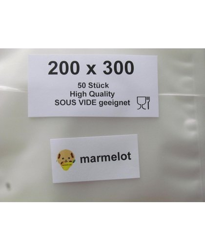 Marmelot Vacuumzakken Mikro Structuur 20x30cm 500stuks voor alle Merken Vacuum Sealers