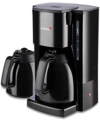 Korona 10311- koffiezetapparaat met 2 thermoskannen van 1 liter- 8 kopjes /zwart