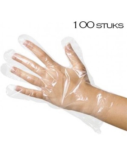 MED-COMFORT 100 plastieken handschoenen voor paraffine behandeling.