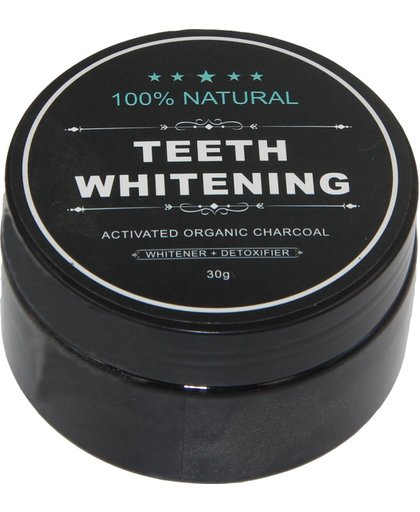 Activated Charcoal Tandenbleker - Actieve Kool - Natural Teeth Whitening - Inclusief twee bamboo tandenborstels
