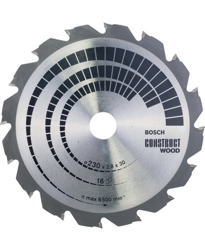 Bosch - Cirkelzaagblad Construct Wood 230 x 30 x 2,8 mm, 16