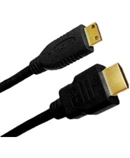 Jou Jye Computer HDMI / mini HDMI, plug 19p / mini plug 19p - 5.0M 3m Mini-HDMI HDMI Zwart HDMI kabel