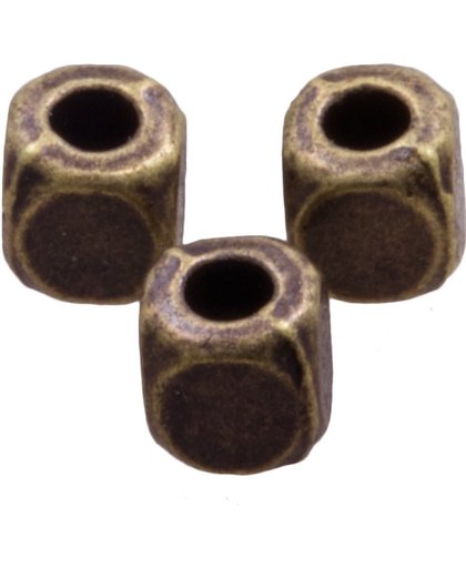 Metalen Kralen (4 x 4 mm) Brons (50 Stuks)