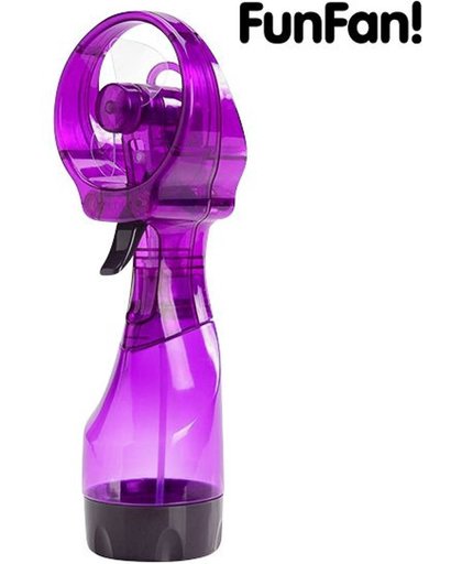 Paarse Draagbare Spray Handventilator inclusief Waterreservoir | Verkoeling | Ventilatoren | Paars