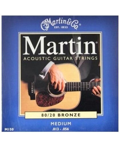 Martin akoestische gitaarsnaren set 80/20 bronze medium