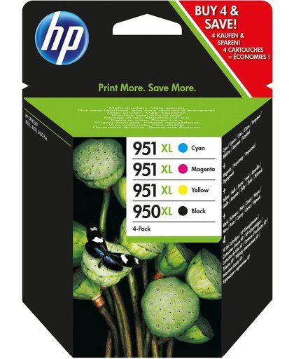 HP 950XL/951XL Combo Pack inktcartridge Zwart, Cyaan, Magenta, Geel 2300 pagina's